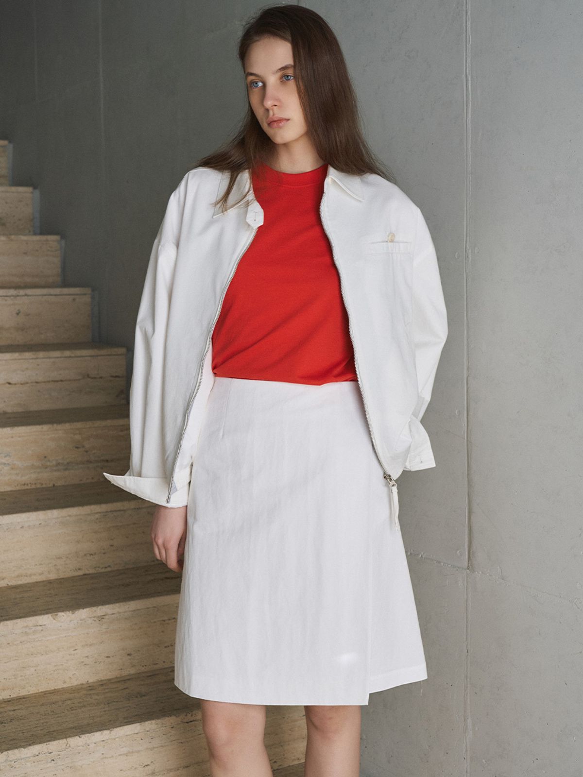 안젤로비안코(ANGELO BIANCO) Column Skirt