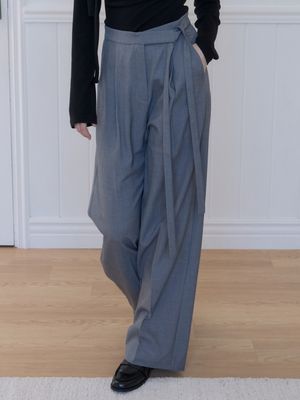 매니핀턱와이드슬랙스 3color