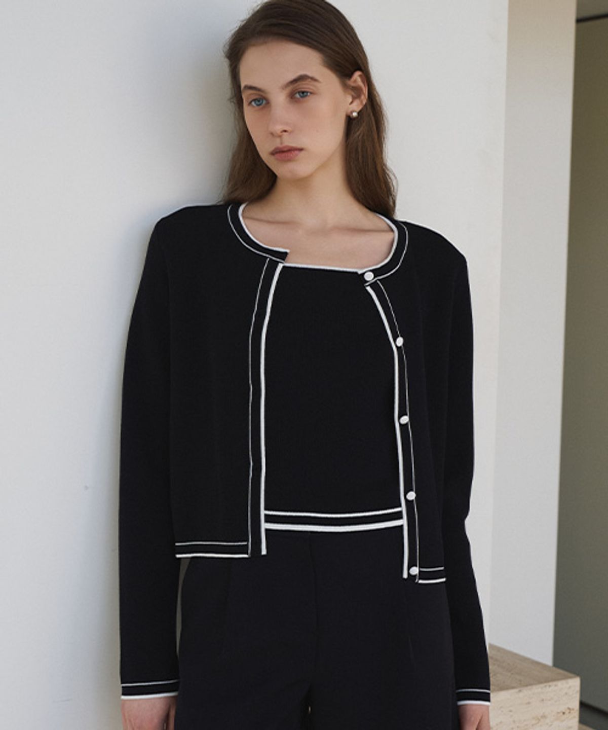 안젤로비안코(ANGELO BIANCO) Ratio Cardigan Set