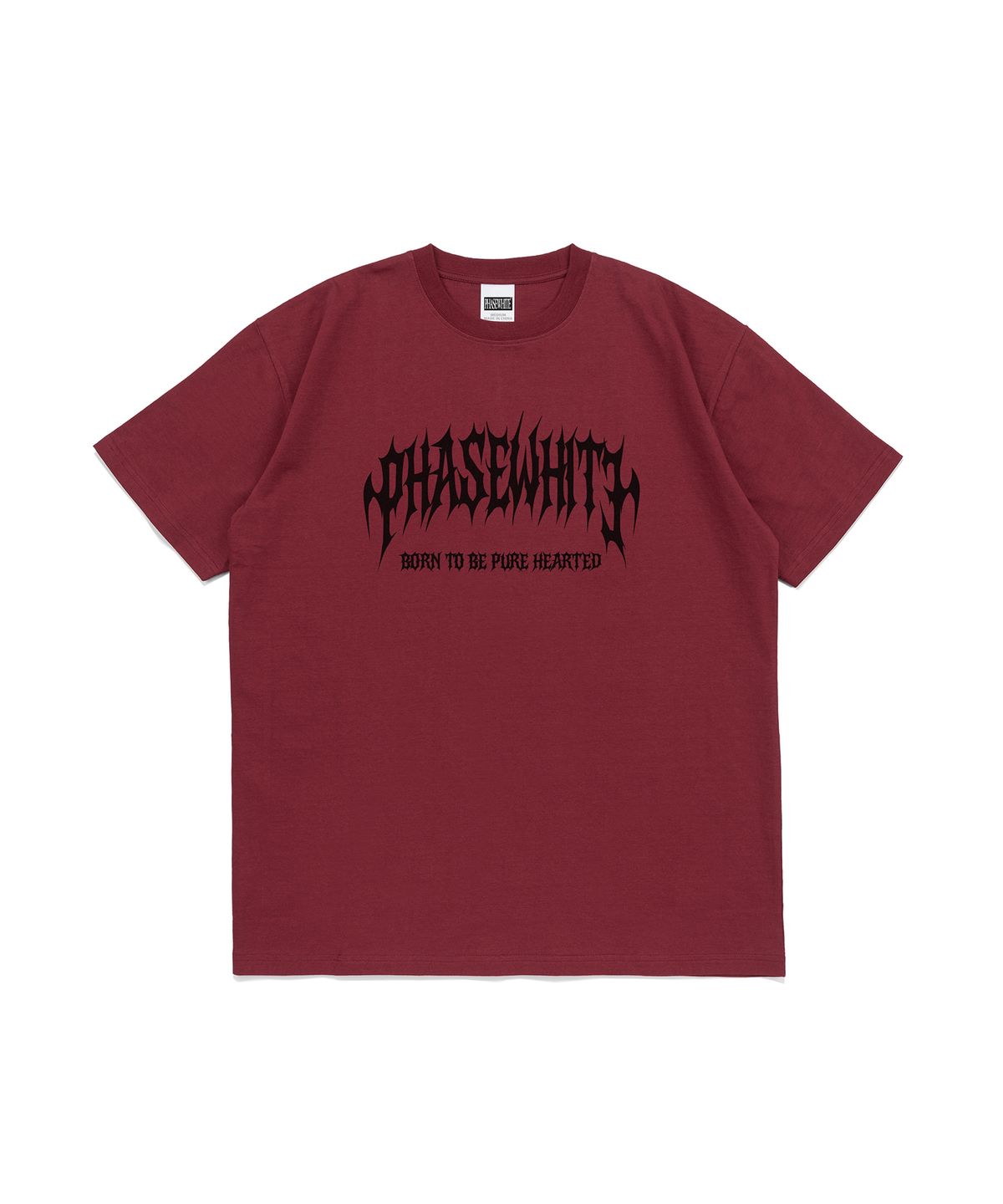 페이즈화이트(PHASEWHITE) [PHASE_2] METAL LOGO TEE_BURGUNDY / 8802026-ST12