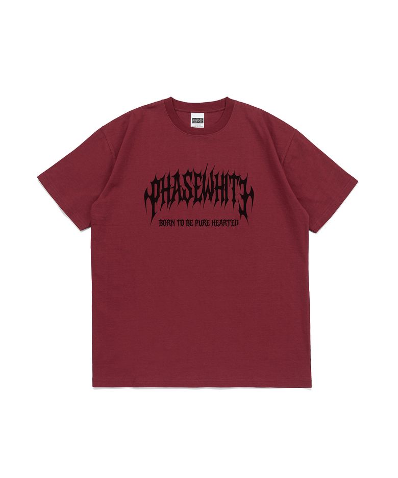 [PHASE_2] METAL LOGO TEE_BURGUNDY / 8802026-ST12