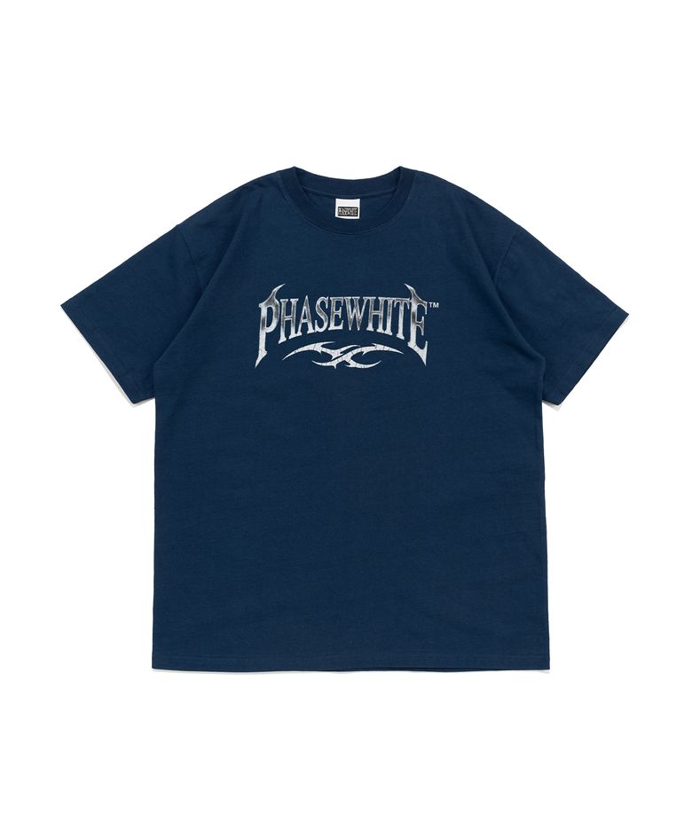 [PHASE_2] VINTAGE CHROME LOGO TEE_DARK BLUE / 8802026-ST02