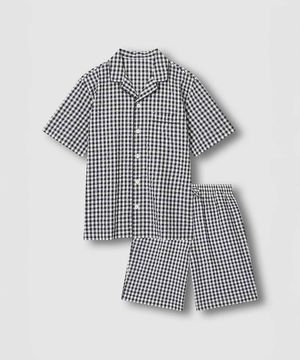 남 시어서커 5부 파자마 세트_라이트 차콜