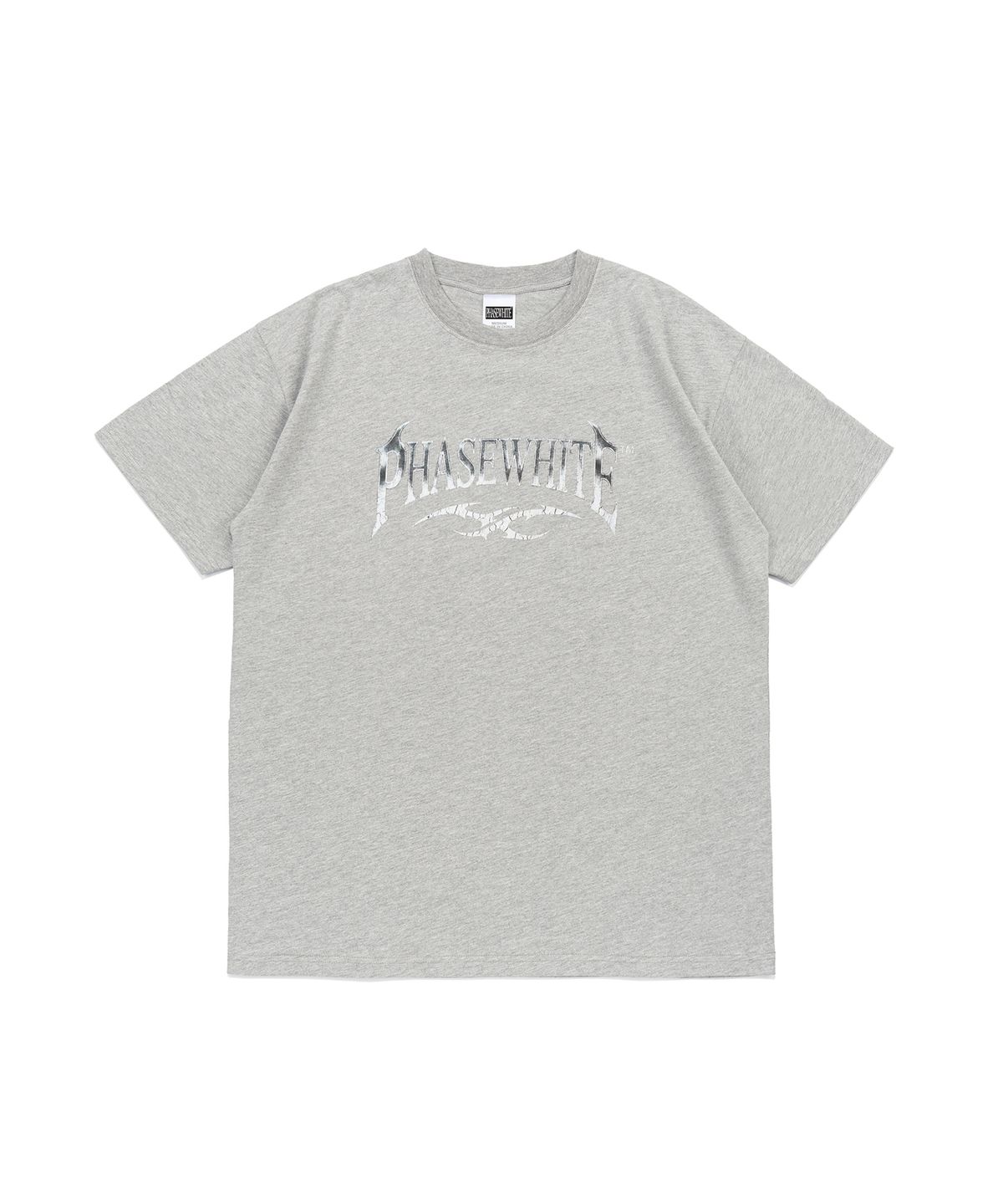 페이즈화이트(PHASEWHITE) [PHASE_2] VINTAGE CHROME LOGO TEE_MELANGE / 8802026-ST02