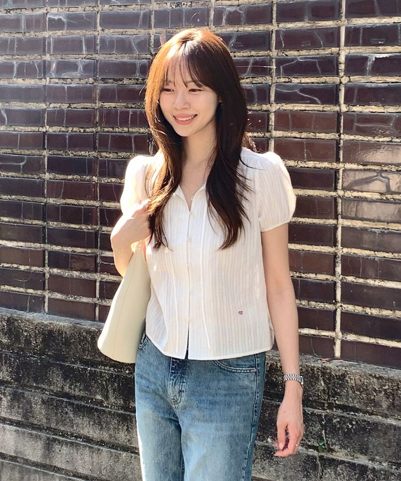 EYELET LACE PUFF BLOUSE_WHITE