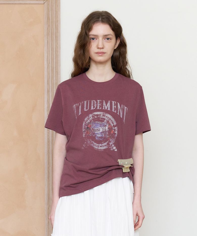 TEA CAN GRAPHIC T-SHIRT_WINE