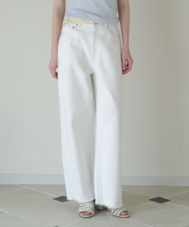 [브랜드위크 20%쿠폰] BARREL DENIM PANTS_WHITE