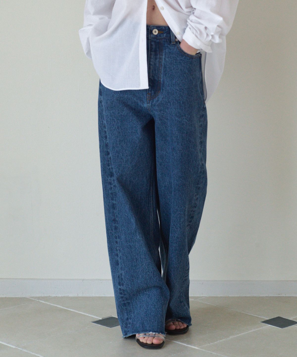 튜드먼트(TTUDEMENT) BARREL DENIM PANTS_BLUE