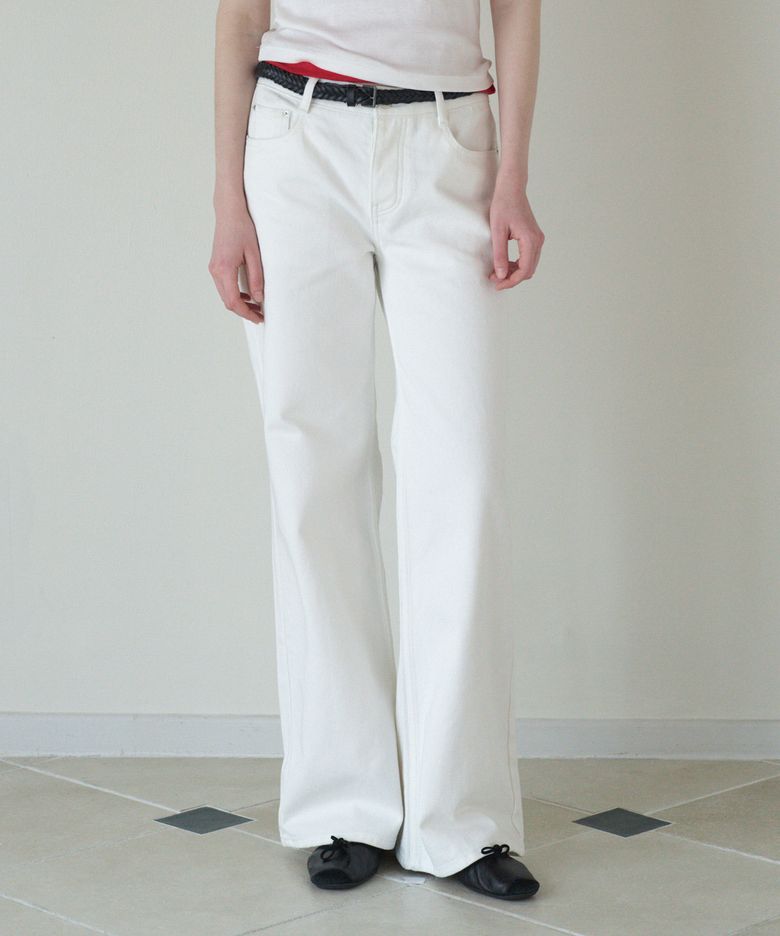 [브랜드위크 20%쿠폰] SEMI BOOTCUT DENIM PANTS_WHITE