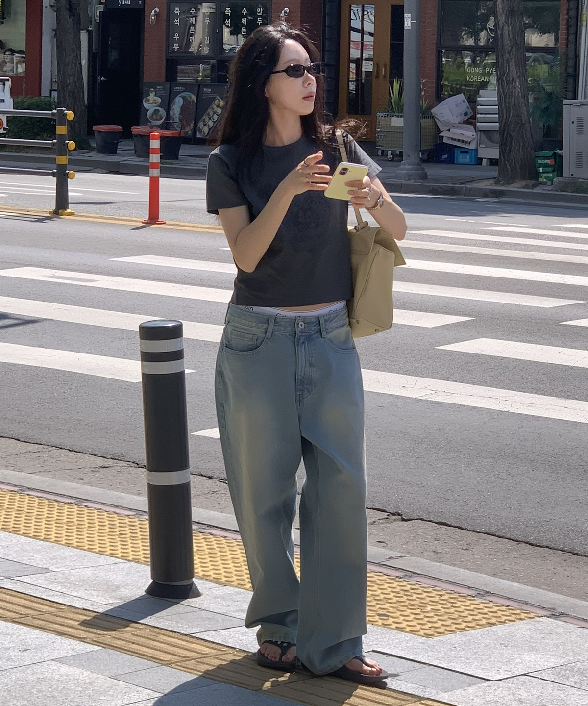 튜드먼트(TTUDEMENT) STRING WIDE DENIM PANTS_LIGHT BLUE