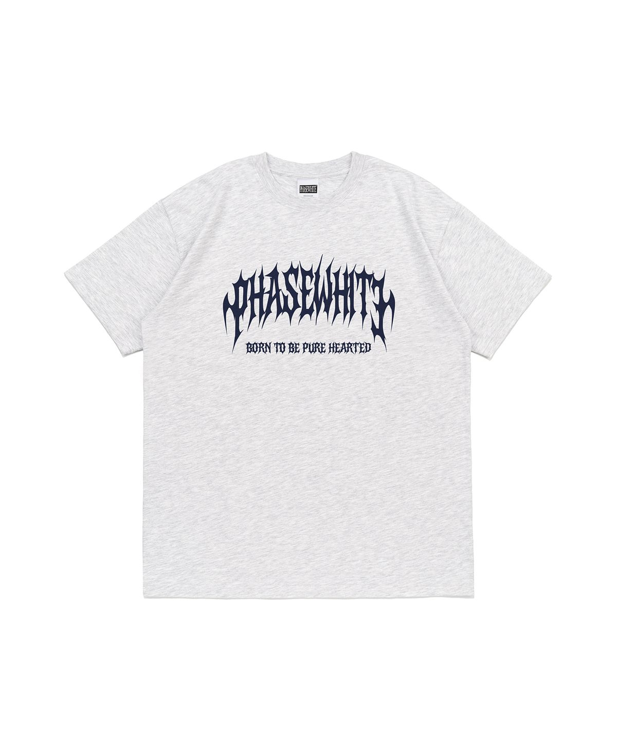 페이즈화이트(PHASEWHITE) [PHASE_2] METAL LOGO TEE_LIGHT MELANGE / 8802026-ST12