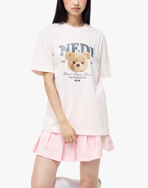 네디 페이스 반팔 티셔츠 라이트핑크