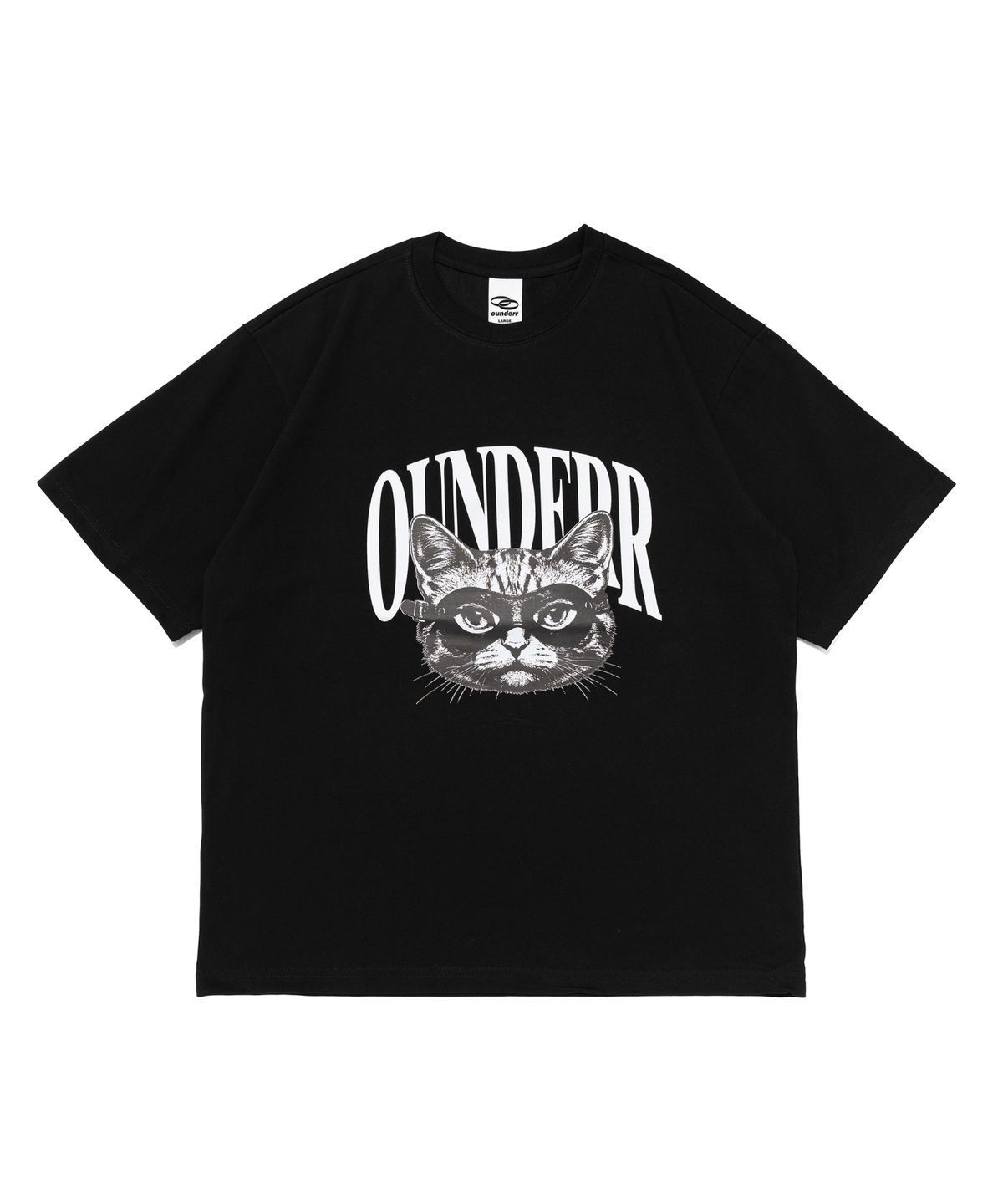 오언더알(OUNDERR) RIDER UNDER CAT 반팔 티셔츠 (블랙)