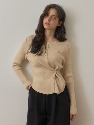 몰리버튼랩니트 3color