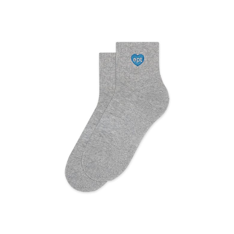 SMALL HEART SOCKS (MELANGE)