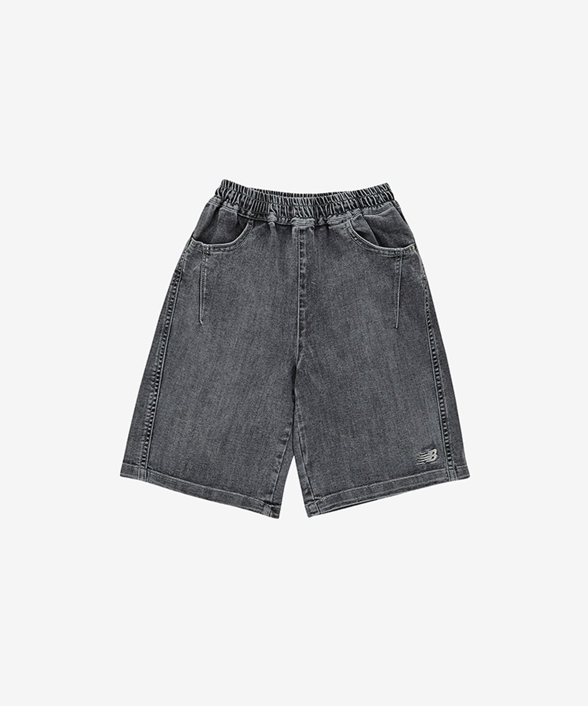 뉴발란스 키즈(NEWBALANCEKIDS) ESSENTIAL_아동 버뮤다 데님팬츠 NK9VG2501U15