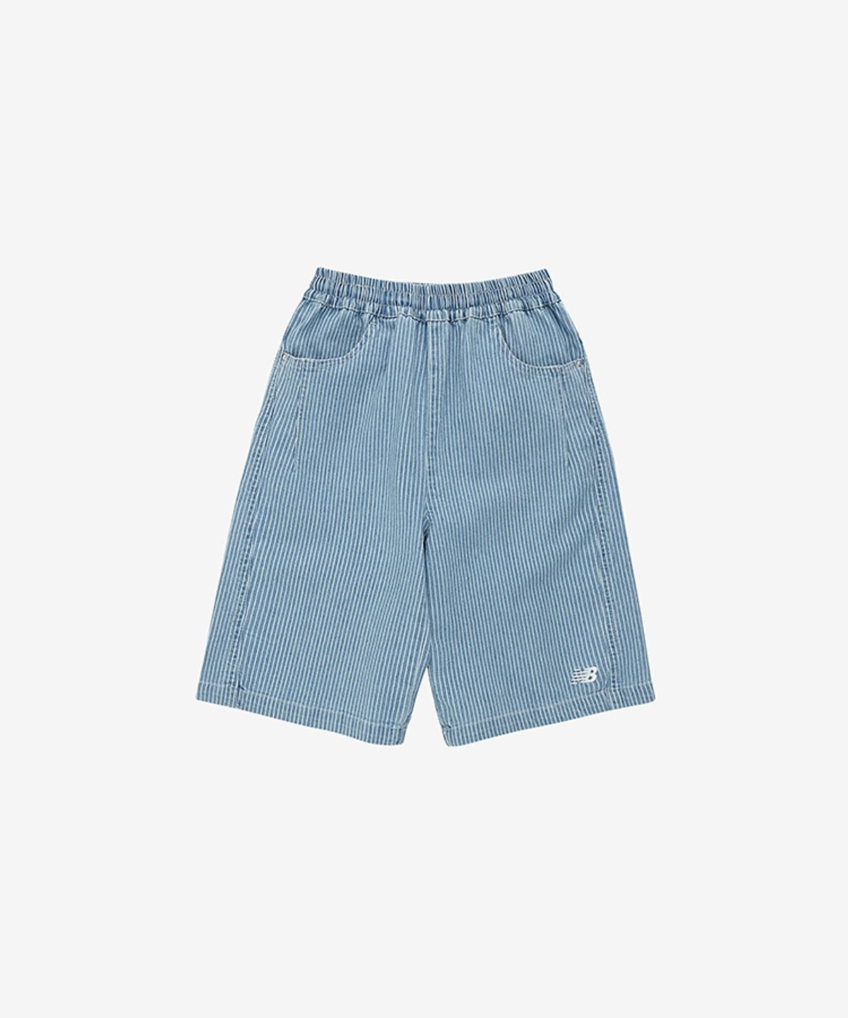 뉴발란스 키즈(NEWBALANCEKIDS) ESSENTIAL_아동 버뮤다 데님팬츠 NK9VG2501U99