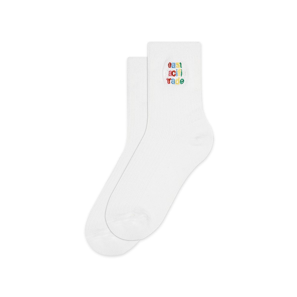 이피티(EPT) RAINBOW LOGO SOCKS (WHITE)