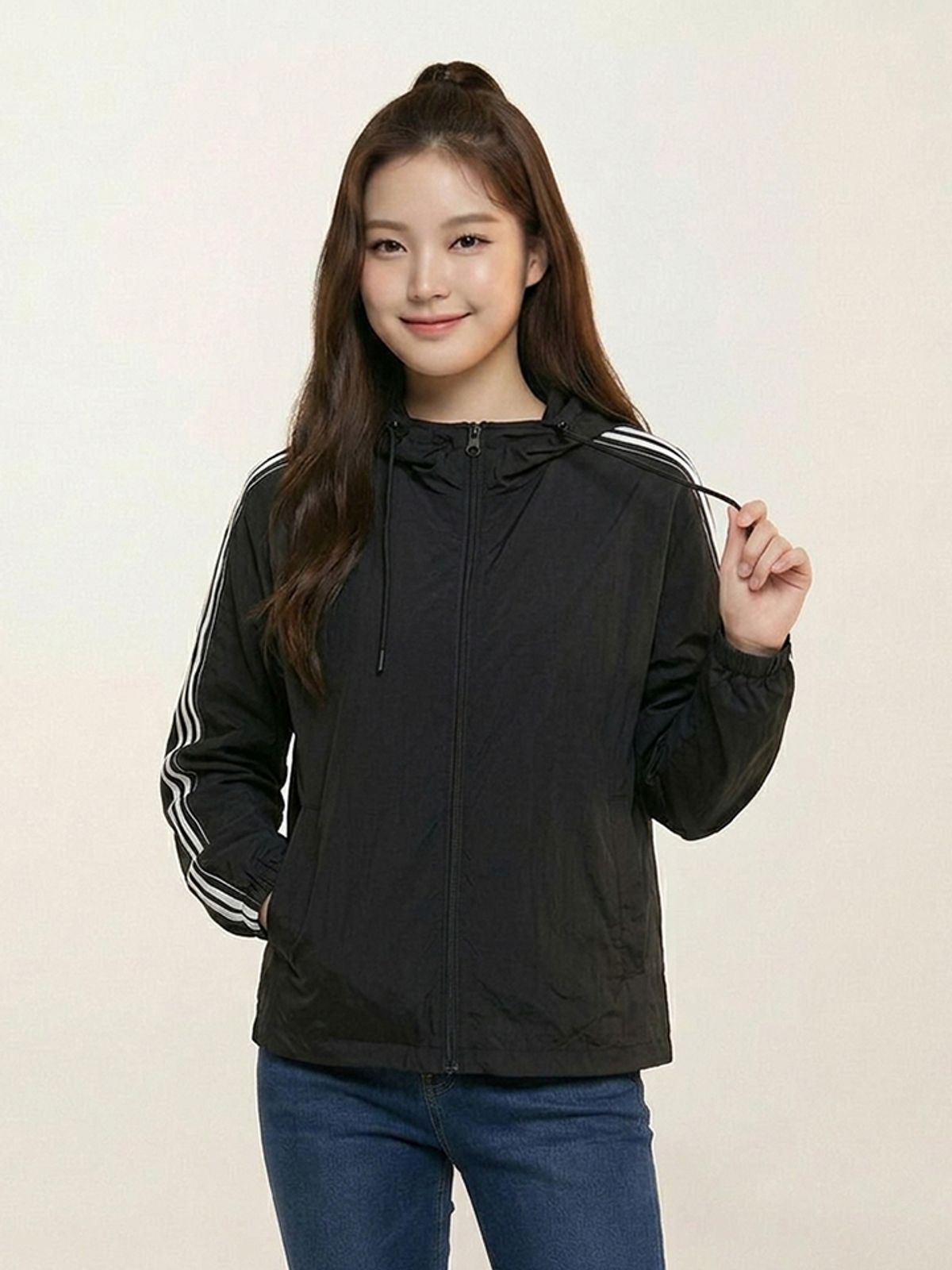행텐 틴즈(HANGTEN TEENS) 틴즈 여아 나일론 트랙 후드 점퍼_100(14570-110-401-46)