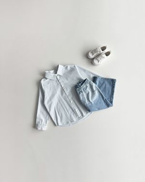 루프 셔츠+스윙 데님팬츠 SET