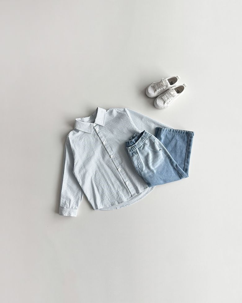 루프 셔츠+스윙 데님팬츠 SET