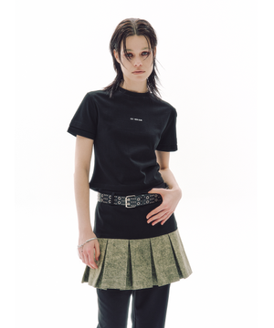 트윈 커프 크롭  반팔 티셔츠