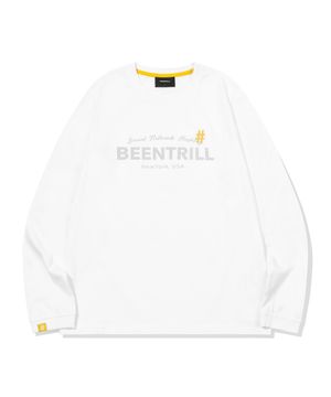 에센셜 로고 컴포트 핏 롱슬리브(화이트)