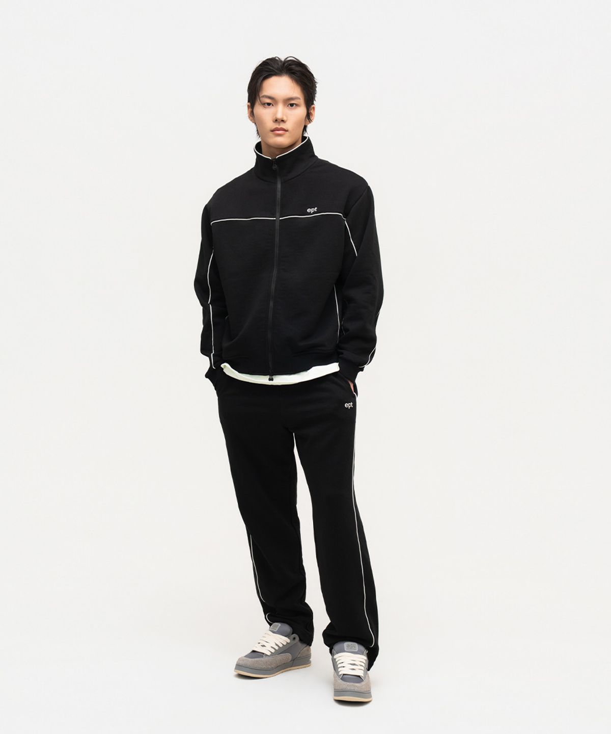이피티(EPT) PIPING TRACK PANTS (BLACK)