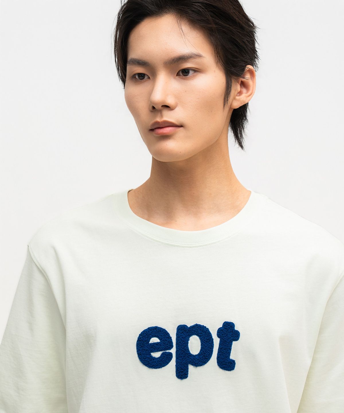 이피티(EPT) HEAVY STITCH LOGO T-SHIRT (CREAM)