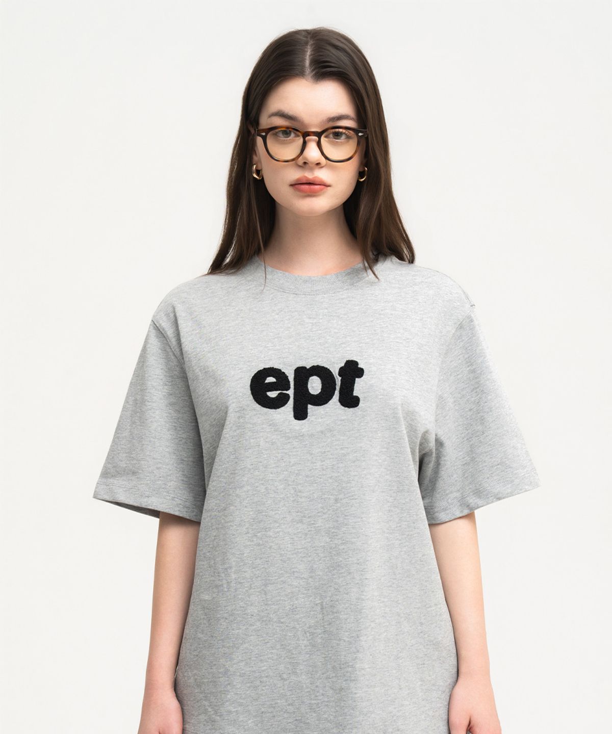 이피티(EPT) HEAVY STITCH LOGO T-SHIRT (H/GREY)