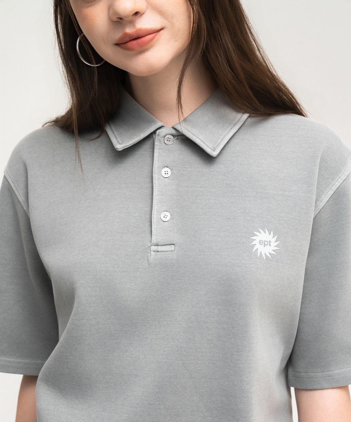 이피티(EPT) SEL PIGMENT SUN LOGO POLO TEE (L/GREY)