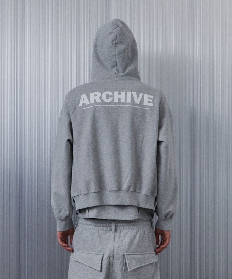 Archive Side Slit Hood Zip-Up