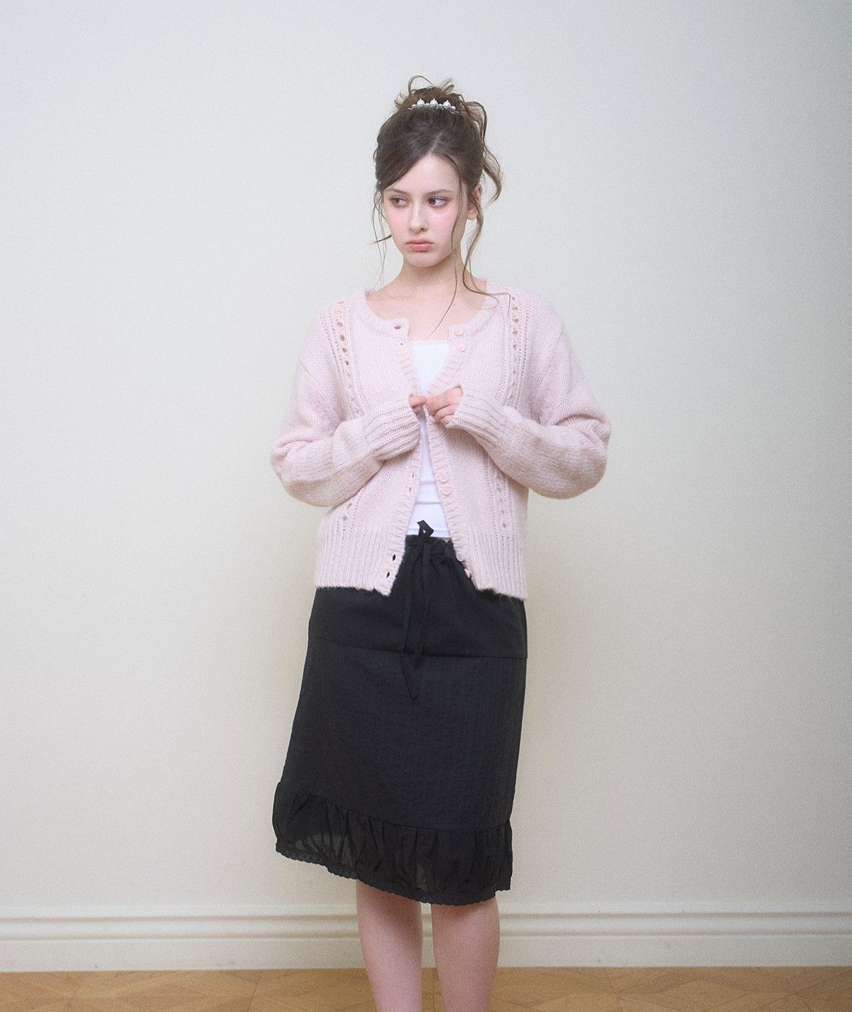 벨리아르(BELLIALEU) SNOWFLAKE CARDIGAN PINK