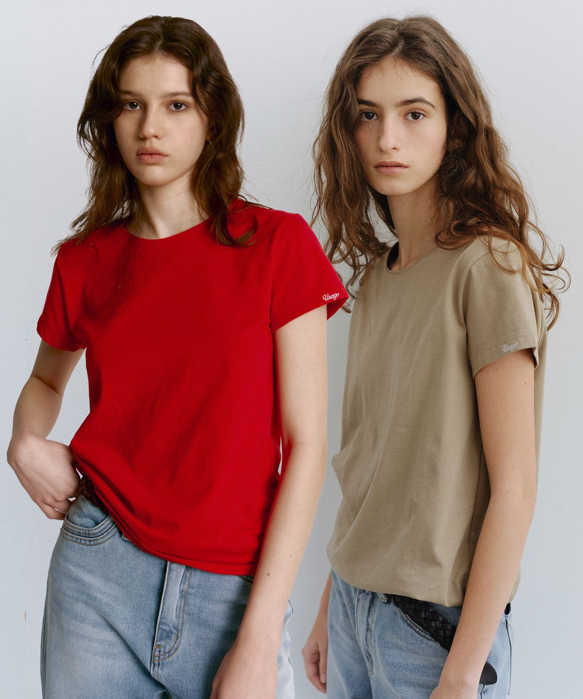 유라고(URAGO) [2PACK] Logo silket t-shirt set