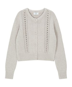 SNOWFLAKE CARDIGAN CREAM BEIGE