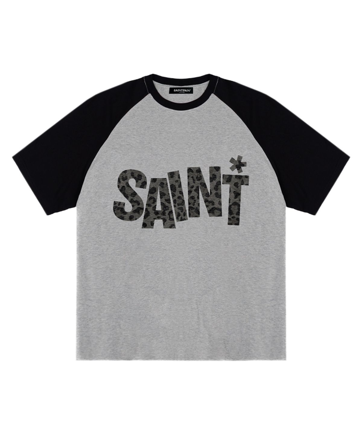 세인트페인(SAINTPAIN) SP 세인트 패턴 헤비웨이트 레글런 반팔티 멜란지그레이