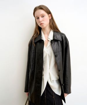 Essential lamb leather jacket