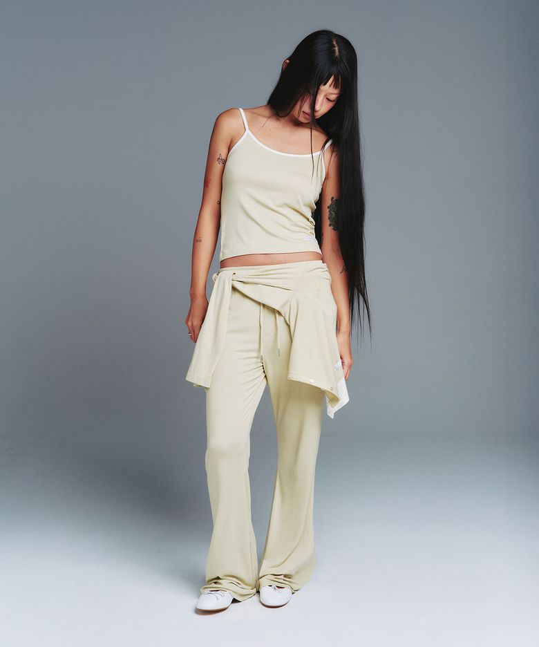 CLASSIC BOOT CUT LEGGINGS PANTS LIGHT GREEN