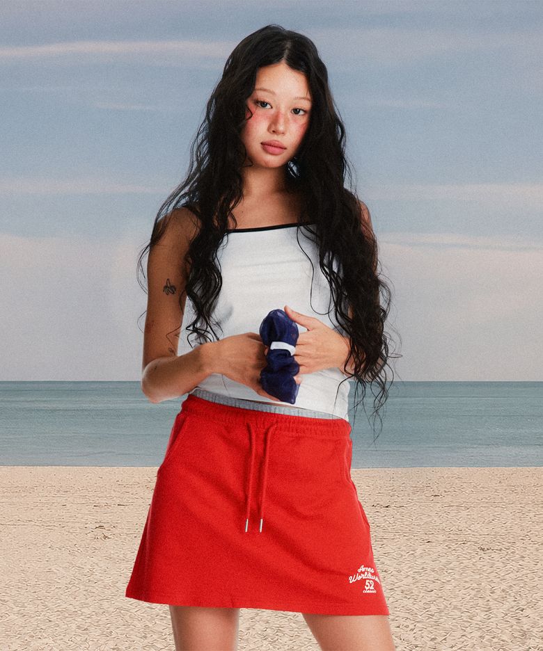 CLASSIC MINI SWEAT SKIRT RED