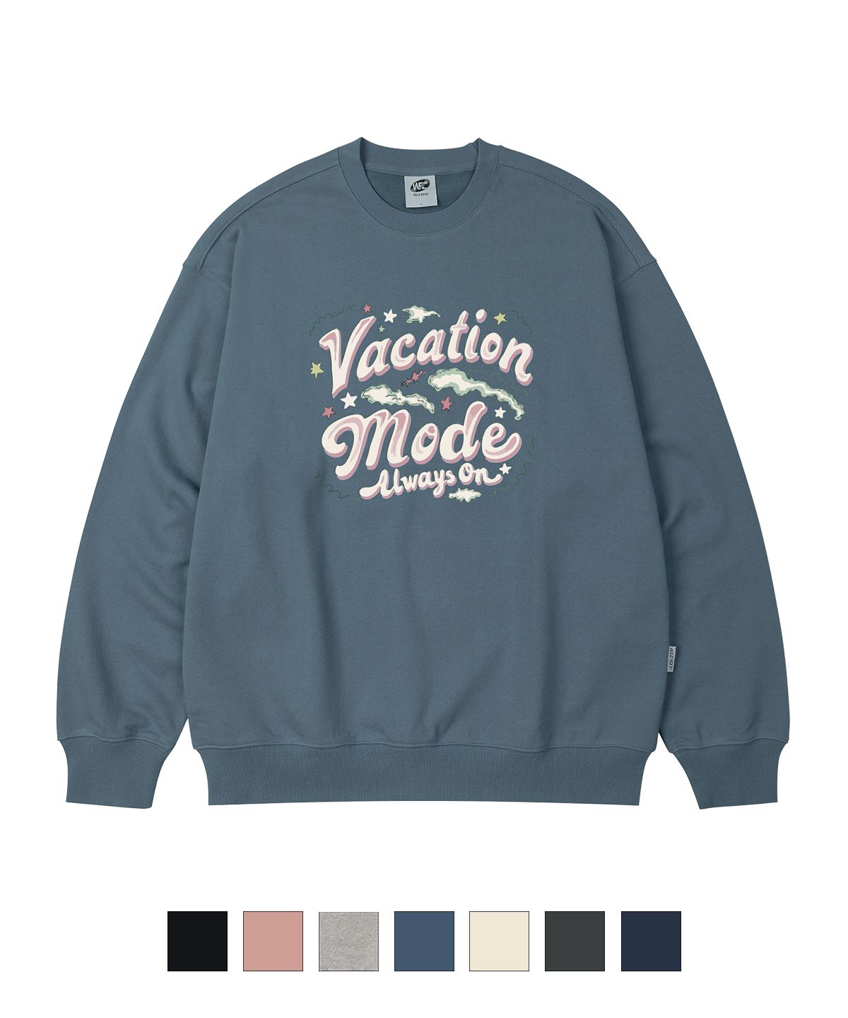 와일드락(WILDROCK) Vacation Mode 오버핏 맨투맨_7 COL