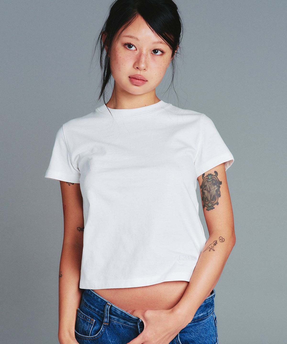 아메스 월드와이드(AMES-WORLDWIDE) CLASSIC BASIC TEE WHITE