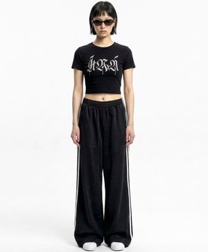 DTF 한 우먼 20수 크롭 반팔티셔츠