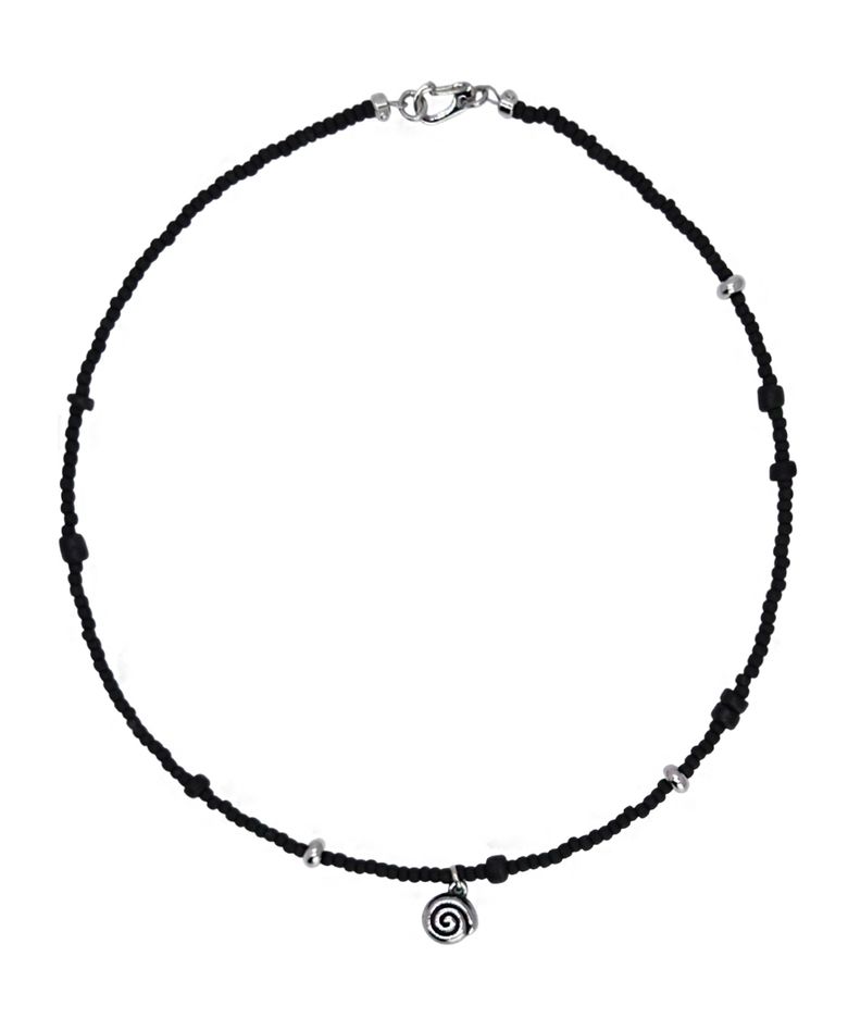 black spiral necklace