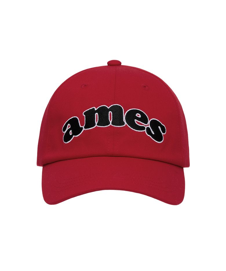 AMES ARCH BALL CAP RED