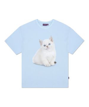 네코 티셔츠 - 스카이 블루