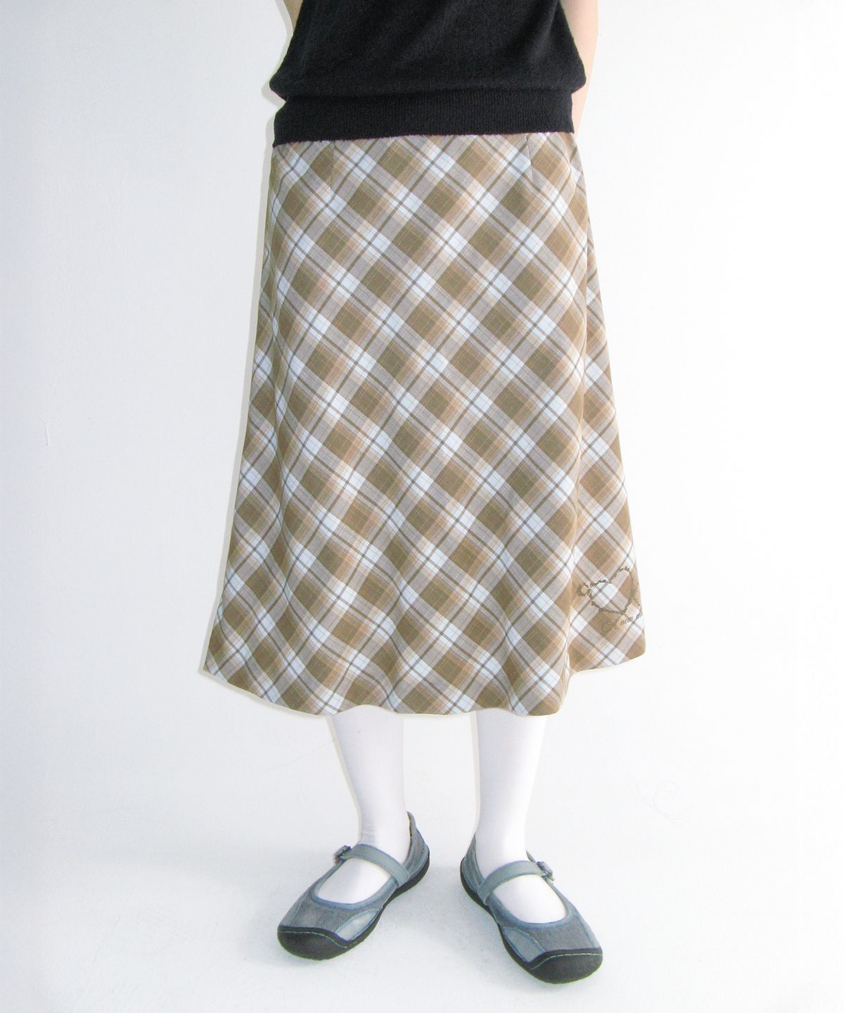아메스 월드와이드(AMES-WORLDWIDE) GRACE FLARED MIDI SKIRT BLUE