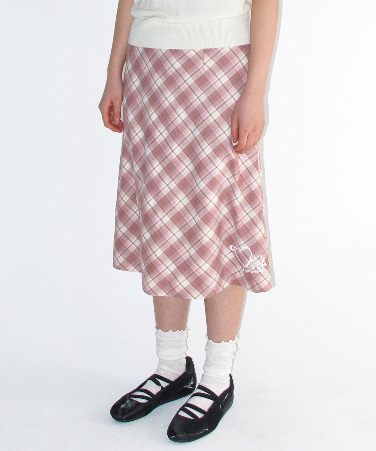 아메스 월드와이드(AMES-WORLDWIDE) GRACE FLARED MIDI SKIRT PINK