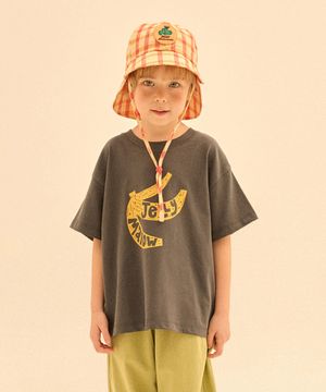 바나나 숏 슬리브 티셔츠_차콜