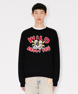 남성 겐조 와일드 타이거 니트_K265AMK301BKX