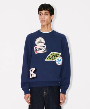 남성 겐조 뱃지 니트_K265AMKB01NYX